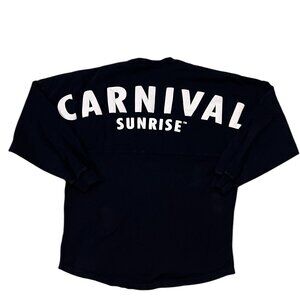 Carnival Sunrise Spirit Jersey Shirt Size S Long Sleeves Cruise Ship Spelled Out